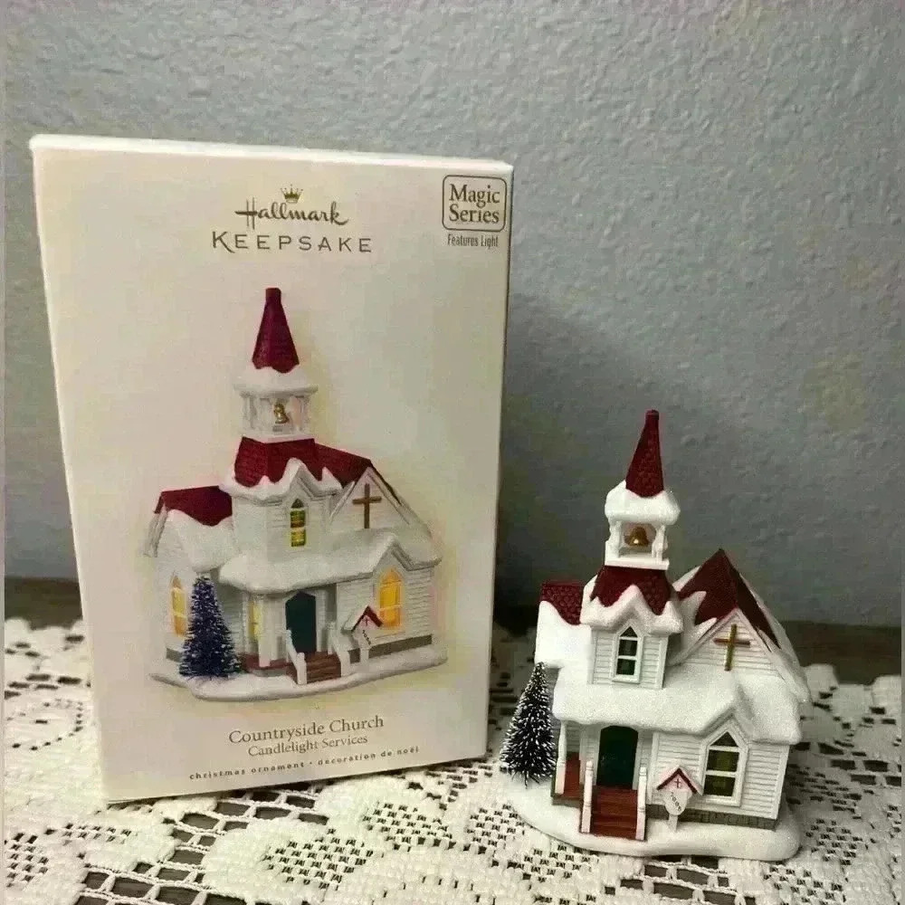 Hallmark 2008 Countryside Church Candlelight Services Christmas #11 Ornament NEW